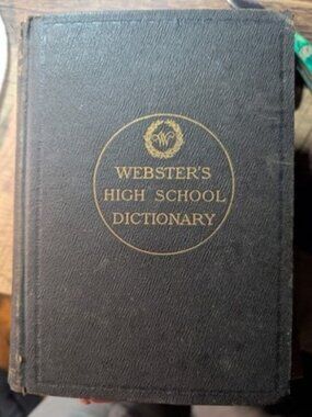 Vintage Webster’s High School Dictionary Antique G&C Merriam Hardcover Book